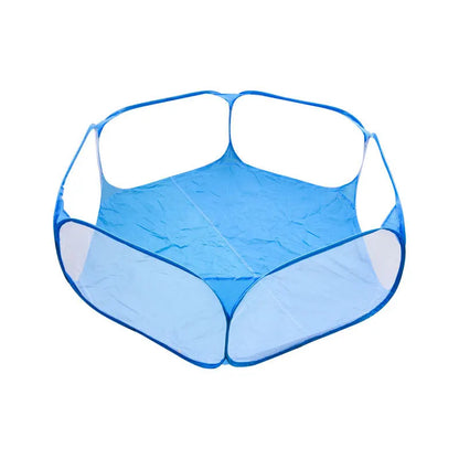 Foldable Open Pet Playpen Portable Transparent Pet Cage Yard Fence for Dog Cat Rabbit Hamster Guinea Pig Indoor Outdoor