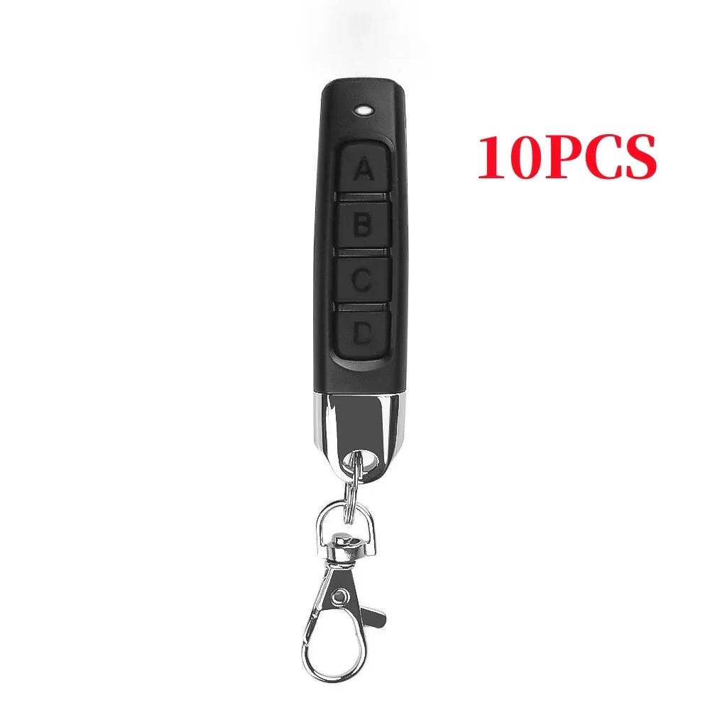 50-10PCS Remote Control 433MHz Car Key Garage Door Gate Opener Remote Control Duplicator Clone Cloning Code 4-Button Transmitter