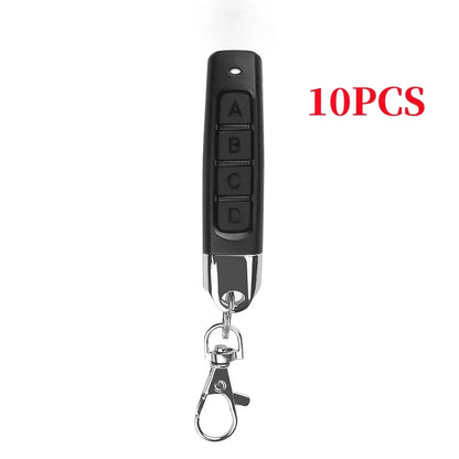50-10PCS Remote Control 433MHz Car Key Garage Door Gate Opener Remote Control Duplicator Clone Cloning Code 4-Button Transmitter