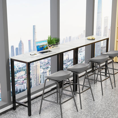 Slate Marble Kitchen Table Bar Table Pub Dining Counter High Table Breakfast Table, 4-6 Person, 120CM Long, Excluding Chairs  ﻿