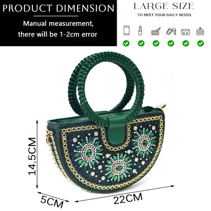 Venus Chan 2024 Summer New Design Specials Italian Women Shoes and Bag Set Fuchsia Color Comfortable High Heels With Rhinestone