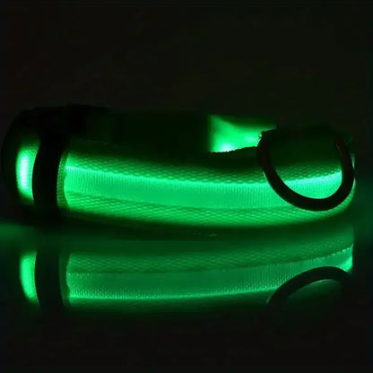 Light Up LED Pet Dog Collar Safety Night Walking Flashing Glow In The Dark LED Pet Dog Battery Collar Small Medium Large Dog