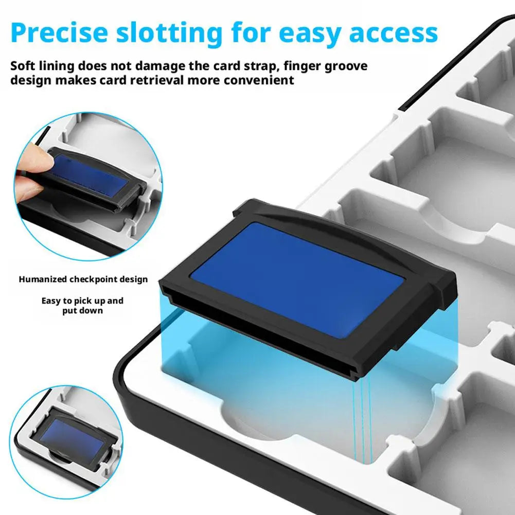 Portable 16 In 1 Game Card Storage Box for GBA BOY ADVANCE Magnetic Storage Box Dustproof Anti-fall Gaming Console Accessories