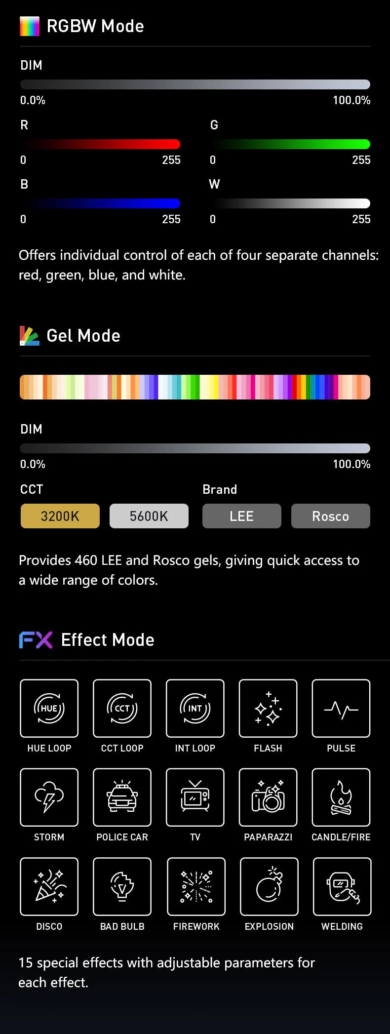 Nanlite FC-720B FC-720C Bowens Mount Video COB Fill Lighting Smart APP Control Bi-color / RGB 2 Version Available for Filmmaking