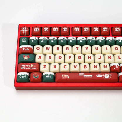 KBDiy Christmas Carnival Keycap Gift KOA Profile Sublimation PBT ISO Keycaps For 60 Wooting Magnetic Mechanical Keyboard Gaming