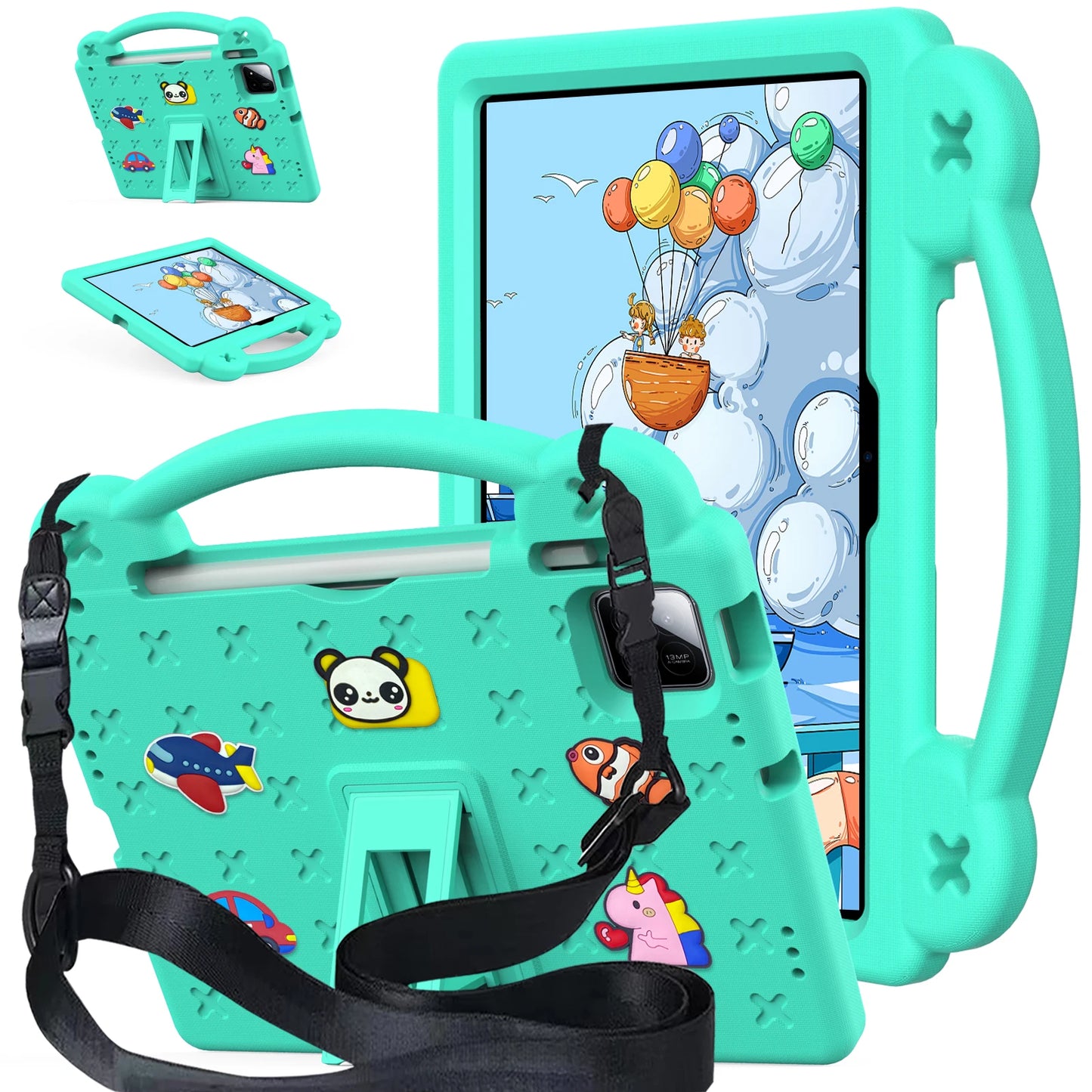Cute Bear EVA Case For Official Xiaomi Pad 8 7 Pro 2025 11.2 Built-in Kickstand Kids Funda Cover Shockproof With Portable Holder