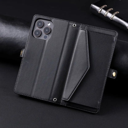 Coque Xiaomi 14 13 12 11 10 - Flip Wallet avec Porte-Carte et Lanière