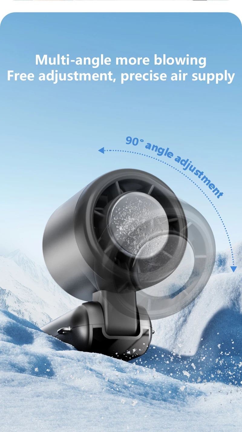 Midea Ice Compress Handheld Fan Portable Outdoor Usb Digital Display Folding Refrigeration High Speed Violent Turbine Small Fan
