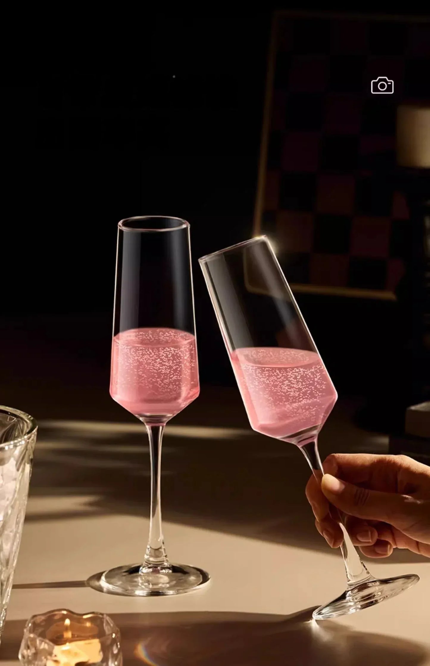 GIANXI French Vertical lines Champagne Glasses Home Glass Goblets High-end Red Wine Glasses White Wine Glasses Cocktail Glasses