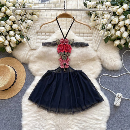 Woman Plus Size Sexy V-Neck Strap Dress Lace Trim Slim Short Dress Women Fashion Comfortable Dress Party Hotsweet