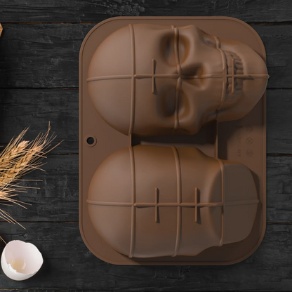 3D Skull Baking Cake Mold for Halloween ,Ice mold,Food Grade Silicone DIY Large Skull Cake Pan,Halloween Decor Birthday Party