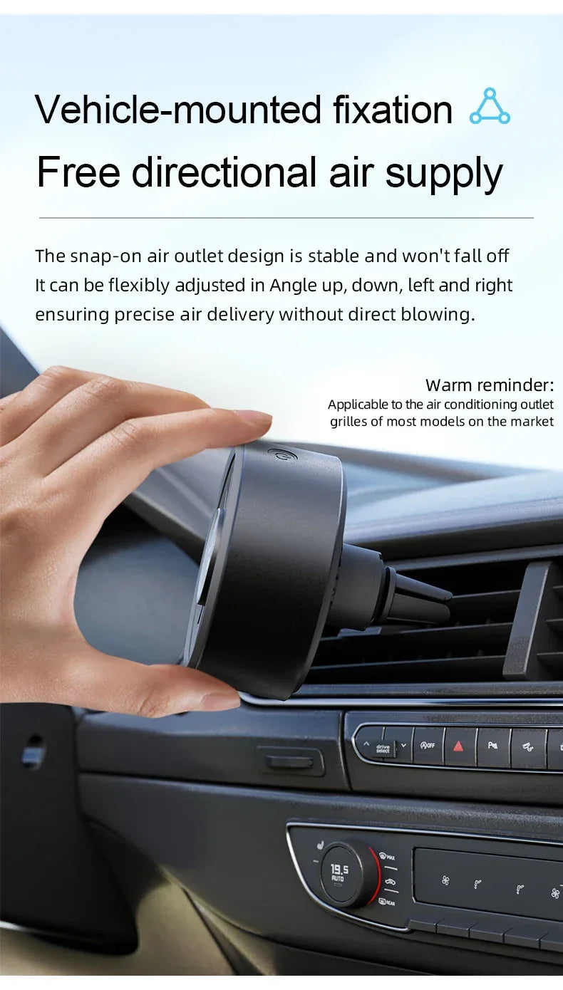 New car aromatherapy fan, USB cool seven color ambient lighting, three adjustable car fans, large truck van car fan
