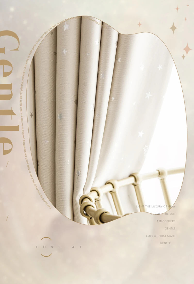 Home Children's Room Blackout Curtain Bedroom Soundproof Drapes Large Area Balcony Bay Window Curtains Modern Living Room Drape