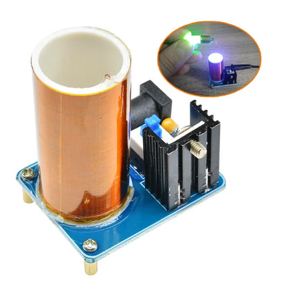 BD243 Mini Tesla Coil DIY Kit 9-12V Tesla Coil Magic Props BD243C DIY Parts Empty Lights Technology Electronics Module