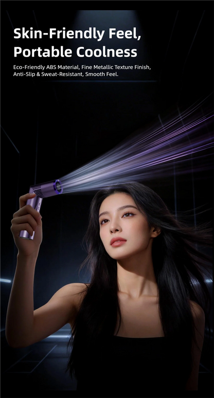 Lipstick Fan Portable Outdoor 199 Speed Brushless High Speed Fan Large Capacity Mini Foldable Handheld/chest Hanging Fan 3000mah