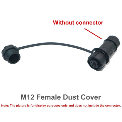 M12 Welded Connector Outdoor 2 3 4 5 6 7 8 Pin IP68 Waterproof Assembled Connector Joint Aviation Docking Male Female Plug