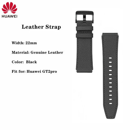 Original Huawei GT2 pro FKM Rubber Sport Band for GT2Pro 22mm Genuine Leather Watch Strap Fluoroelastomer Wristband