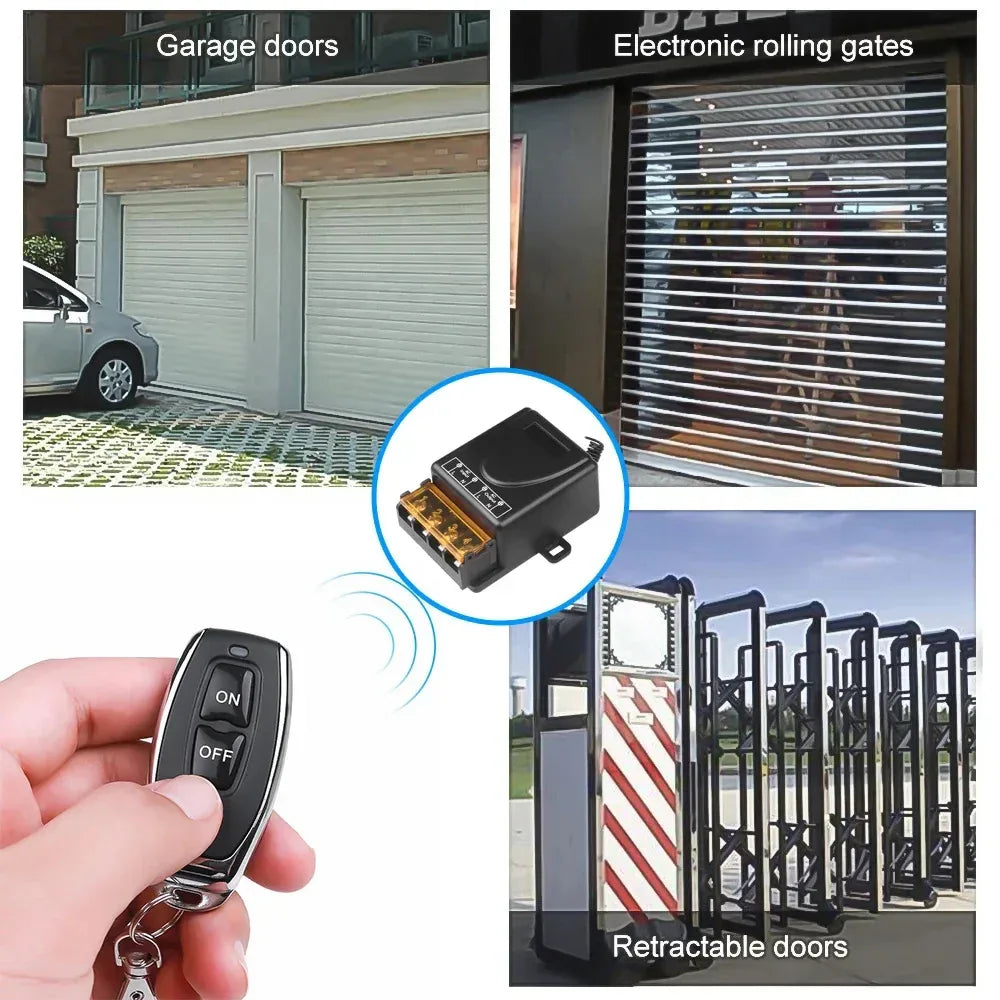Universal Remote Control Switch 433mhz Wireless Switch AC 220V Relay and On Off Transmitter for Light Lamp Water Pump Door