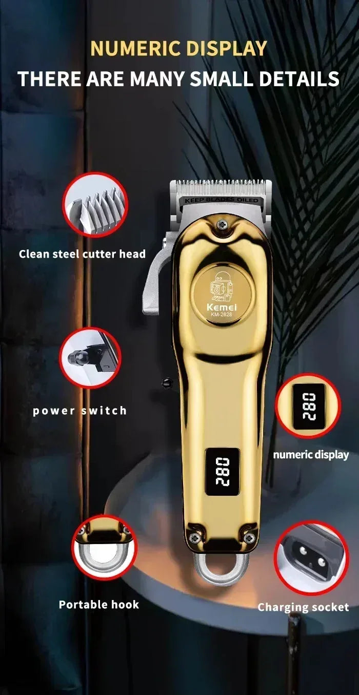 Kemei Professional Electric Hair Clippers Beard Clipper Rechargeable Men's Shaver Hair Trimmer KM-2628 KM-678 KM-2024 Clipper
