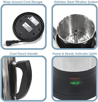 Stainless Steel Electric Coffee Percolator 110v 220v Coffee Maker Pot Cafe  Maker Coffee Tools Gift for Coffee Lovers 12Cups