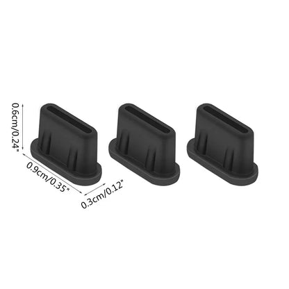 3pc Type-C Dust Plug for DJI Mini 3 Pro Body Remote Control Charging Interface Silicone Dust Plug Cover RC-N1/DJI RC Accessories