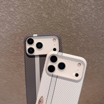Large Kong Kevlar Carbon Fiber Stripe Texture Hard PC case for iPhone 17 Air 16 15 14 Plus 13 12 ProMax 11 Shockproof Back Cover
