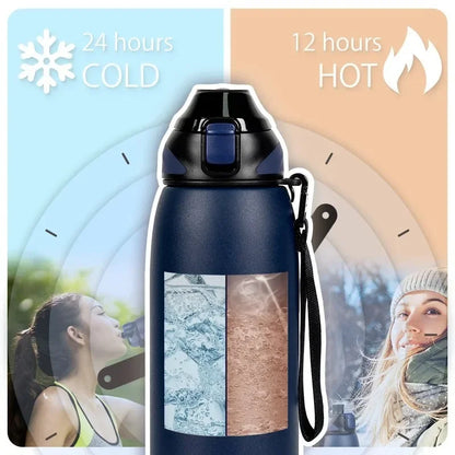 FEIJIAN 600/800/1000ml Travel Water Bottles Vacuum Sports Bottle Warm and Cold Drink Stainless Steel Vacuum Flask Portable