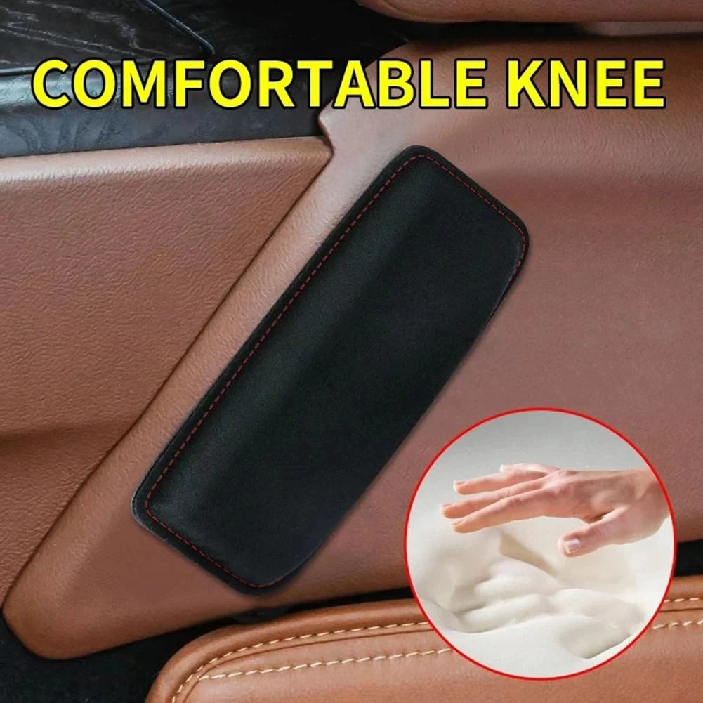 Comfortable Suede Car Pillow Car Knee Pad Auto Cushion Elastic Memory Foam Leg Pad Headrest In The Car Accessories