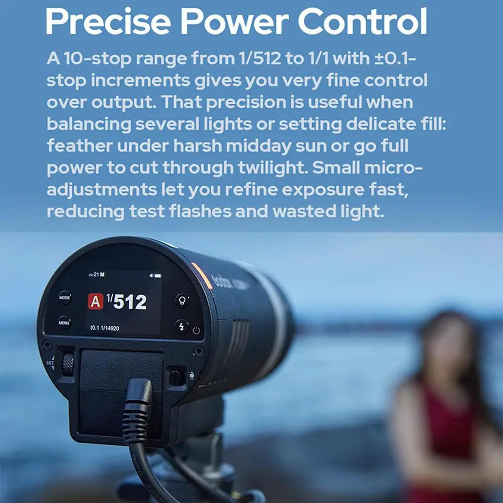 Godox AD300Pro II 300Ws Outdoor Flash TTL HSS 1/8000s 2.4G Wireless Strobe with Rechargeable Battery for Canon Sony Nikon Fuji