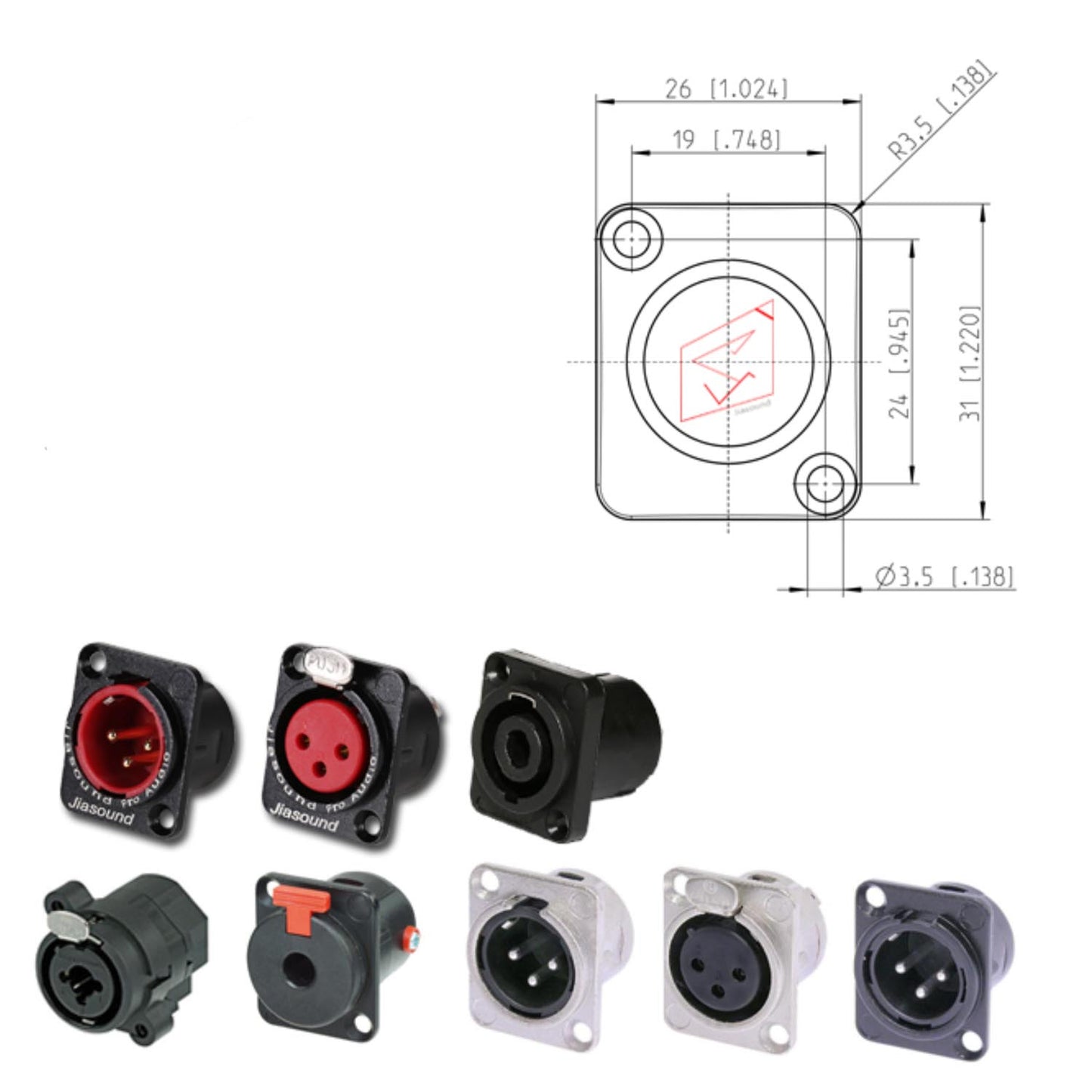 1U 2U Rack Patch Panel 8 12 16 24 Way Channel Flight Case Mount for XLR Connecctor Male Female SpeakOn Cabinet Mounting Panel