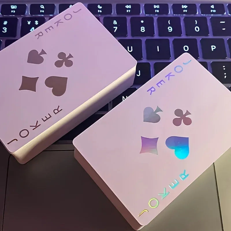 Luminous poker set, suitable for parties, Halloween and Christmas gifts, durable paper, family entertainment and gaming nights