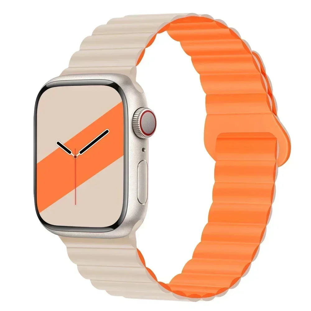 NEW Original Liquid Silicone Magnetic bands for Apple watch band Ultra 2 Series 9 SE iwatch 42mm 44mm 45mm 49mm 38mm 40mm 41mm