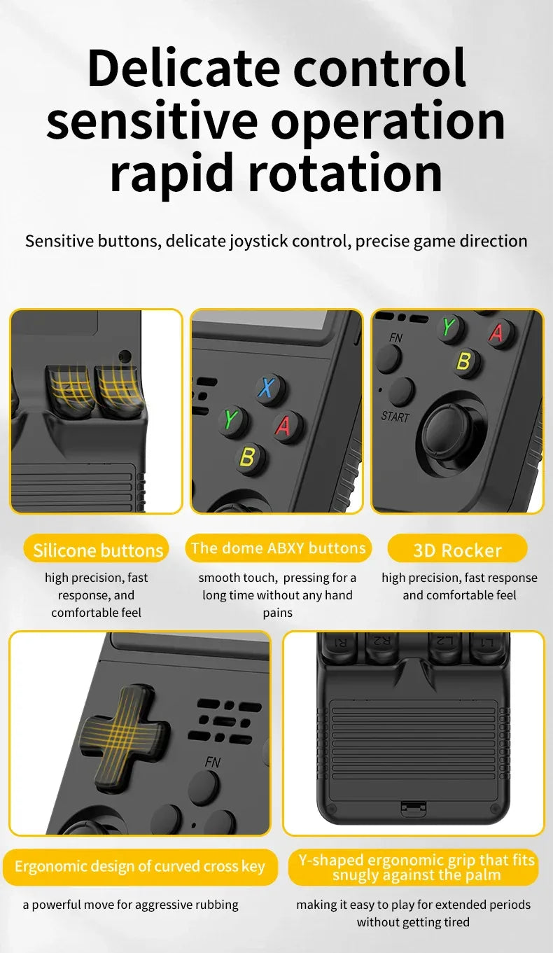 New R36HD Retro Handheld Video Game Console ARKOS System 3.5 Inch IPS Screen Classic Portable Pocket Video Player Games Boy Gift
