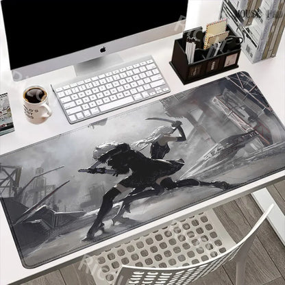 Game NieR:Automata 2B Larger Mousepad Xxl Gaming Keyboard Computer Desk Mat Accessories Game Mouse Pad Office Carpet BigMousepad