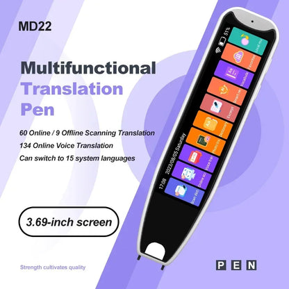 New MD22 Voice Translator Offline Scan Translation Pen  134 Voice Translation 9 OfflineTranslation Business Scanning Reading Pen