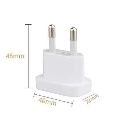 1 Pcs 4.8mm Power Plug Adapter US To EU Euro Europe Plug Power Plug Converter Travel Adapter Power Converter Outlet