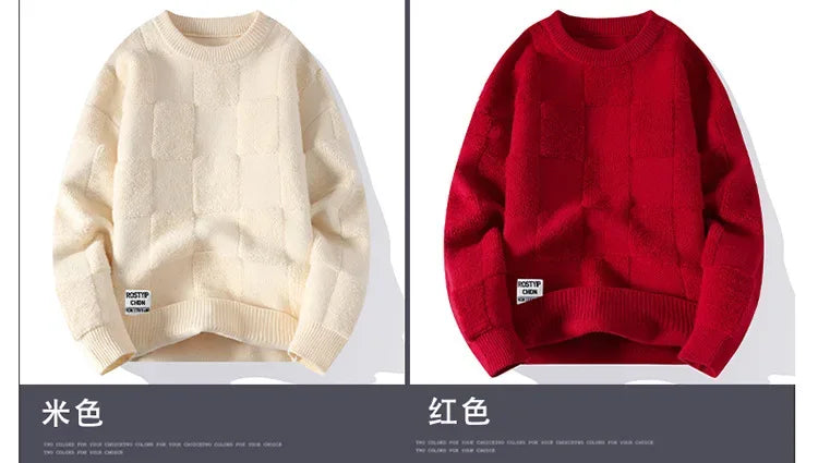 Sweater Men Harajuku Fashion Knitted Hip Hop Streetwear Dinosaur Cartoon Pullover Oversized Casual O-Neck Women Vintage Sweaters