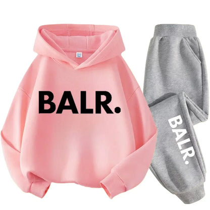 Autumn Warm New York Letter Cool Graphic Print Children Long Sleeve Hoodie +pant Suit 2pcs Set Sweatshirt Boy Girl Kid Sportwear