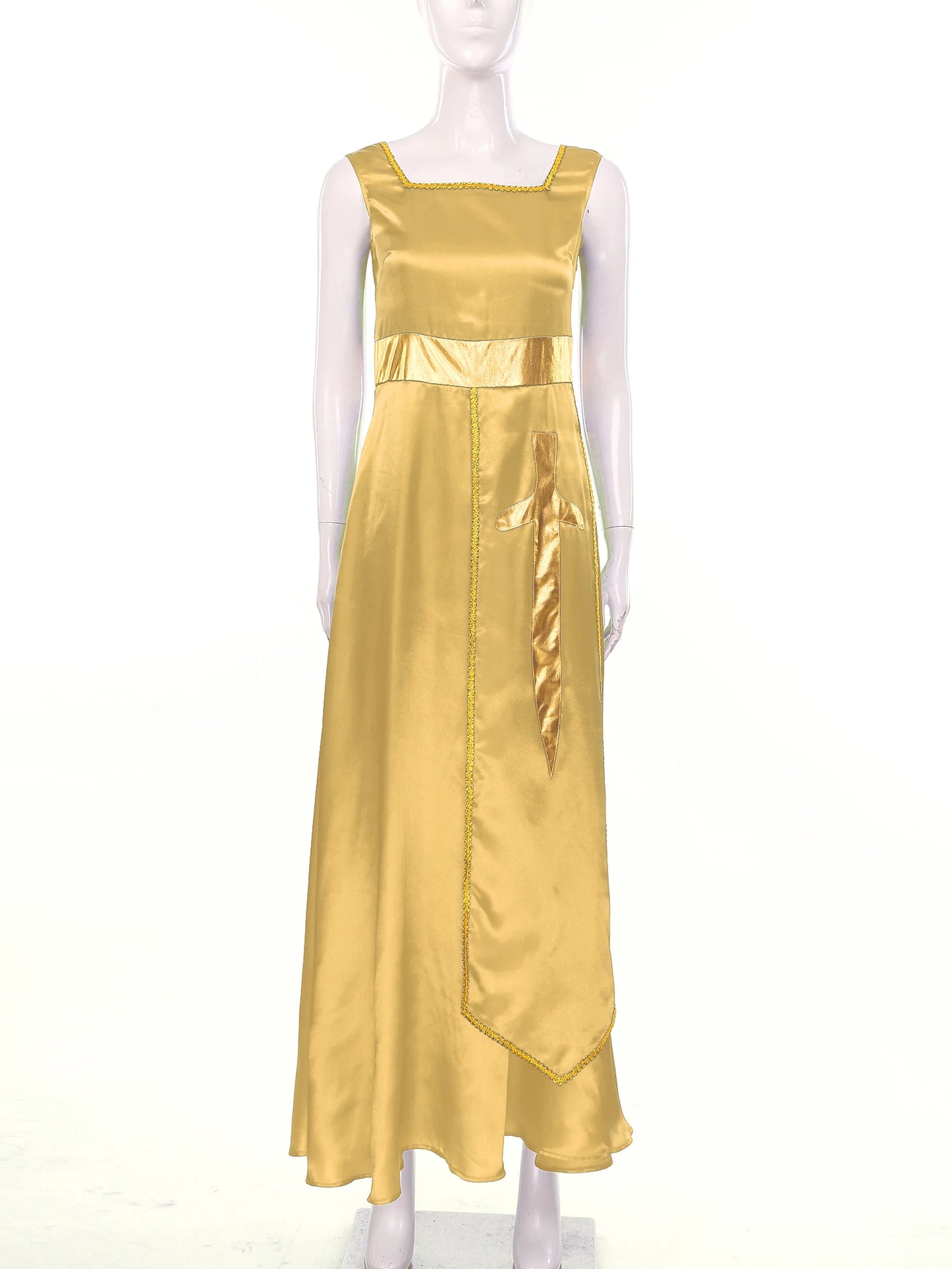 Women Robe Praise Lyrical Dance Dress Church Choir Worship Liturgical Performance Costume Sleeveless Tunic Gown Dancewear Clothe