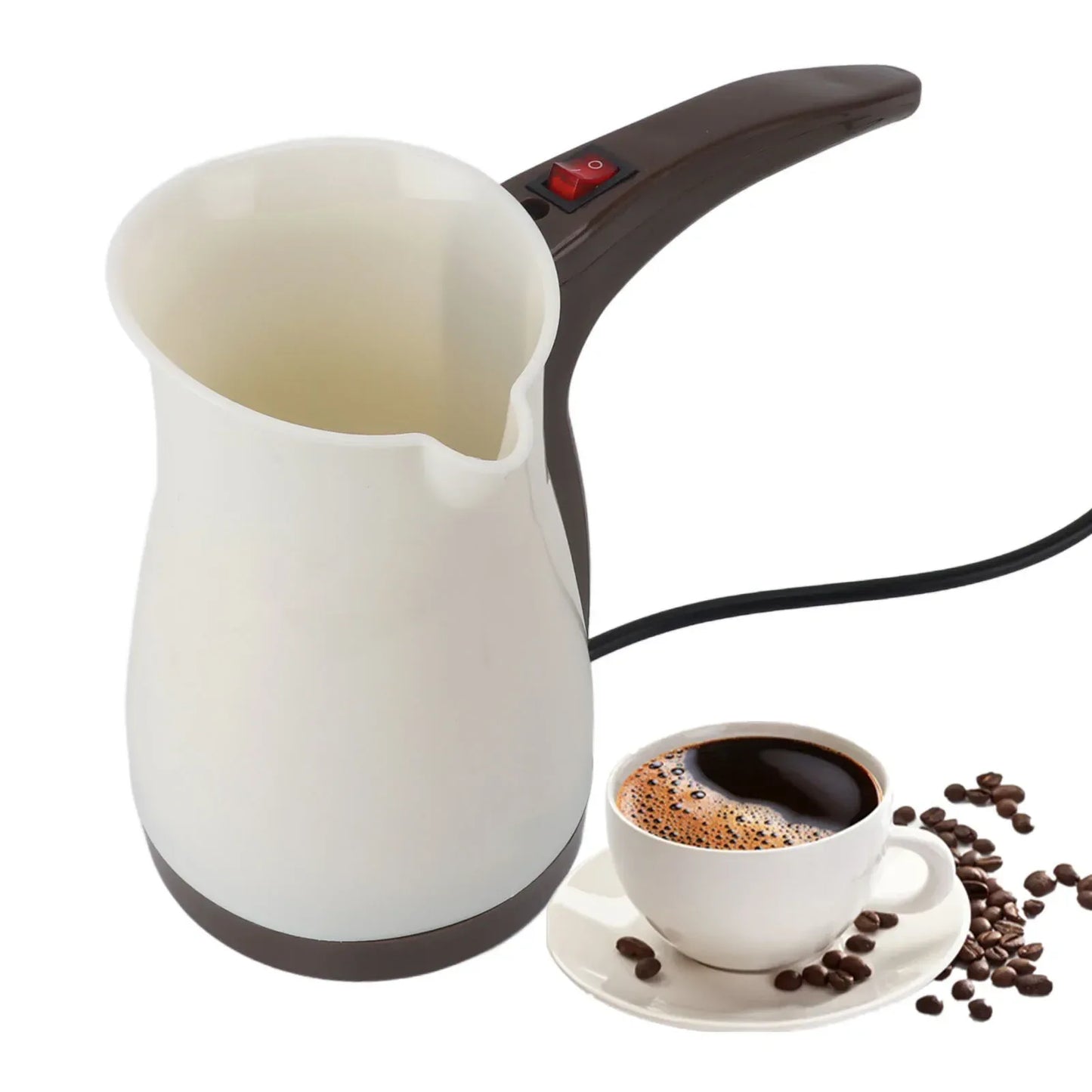 500ml Electric Coffee Pot with Handle Stainless Steel Electric Coffee Making Hot Tea Kettle