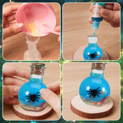 Fairy Magic Potions Kit Kids DIY Witch Glowing Spell Potion DIY Handmade Toys Science Experiments Kids Craft Kit Educational Toy