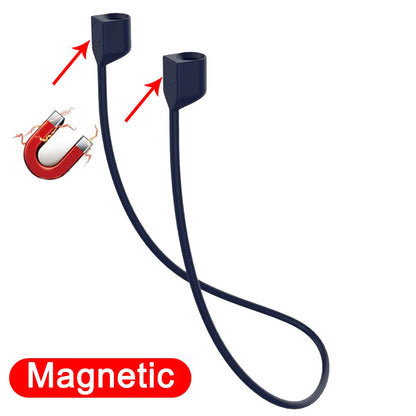 Silicone Wireless Bluetooth Headphone Neck Strap Cord String For AirPods Pro 1 2 3 Magnetic Anti-Lost Silicone Earphones Rope