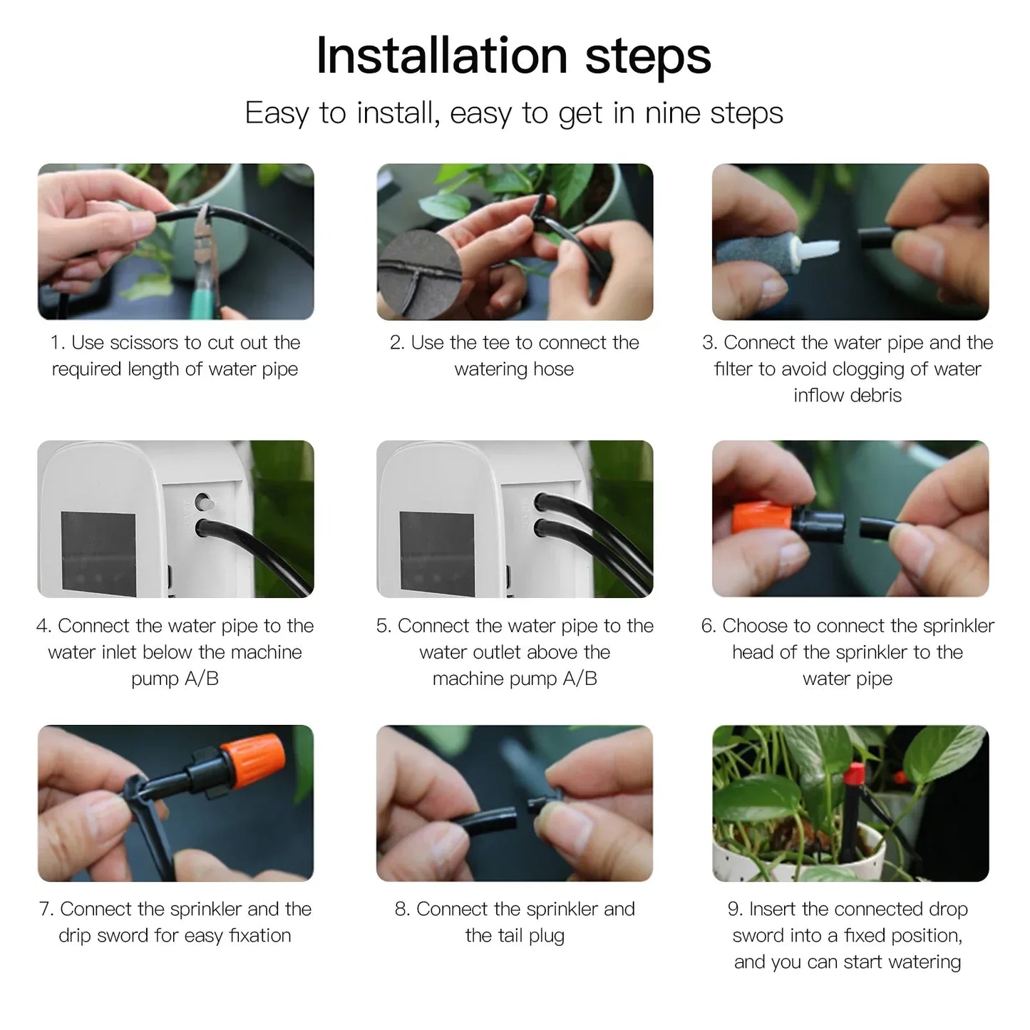 WiFi Tuya Smart Watering Machine Automatic Micro-drip Irrigation System Plants Controller System Irrigation Tool Alexa Google