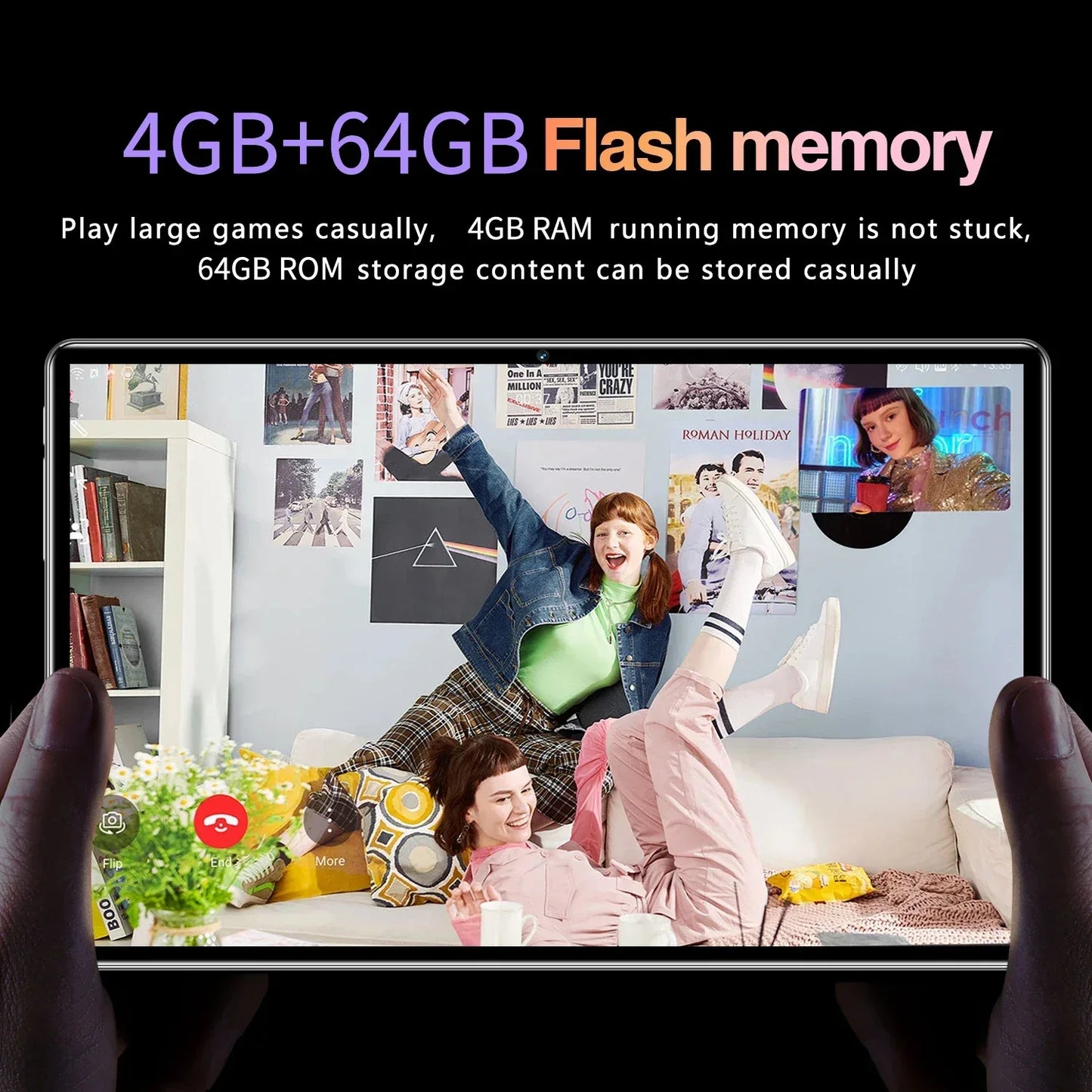 2025 Global BDF Android 13 Android Tablet 4GB+64GB HD Touch Screen Dual Card WIFI 6000mAh Battery  Octa Core