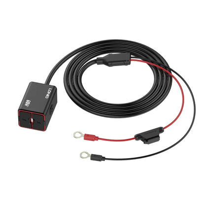 LDNIO Motorcycle USB C Fast Charger PD+QC3.0 60W Waterproof Socket Type C Cell Phone 12V/24V Vehicle-Mounted Charger Adapter