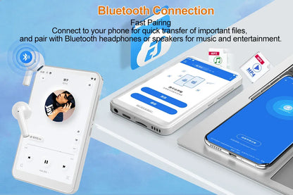 Famue BF12 4-inch 1080P MP4 Player, Android 10, Wi-Fi Bluetooth, YouTube Instagram Spotify Amazon Music Play Store Download
