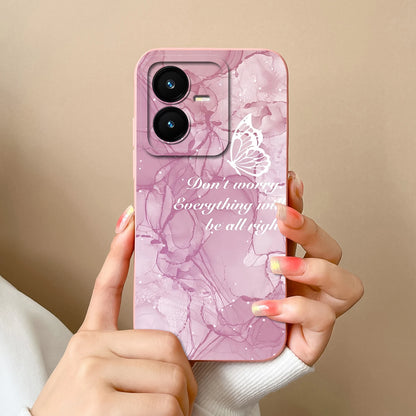 Case For Vivo Y22 Y22S Cover Camera Lens Protector For Vivo Y 22 Soft Liquid Silicone Cartoon Phone Back Covers For Women Man