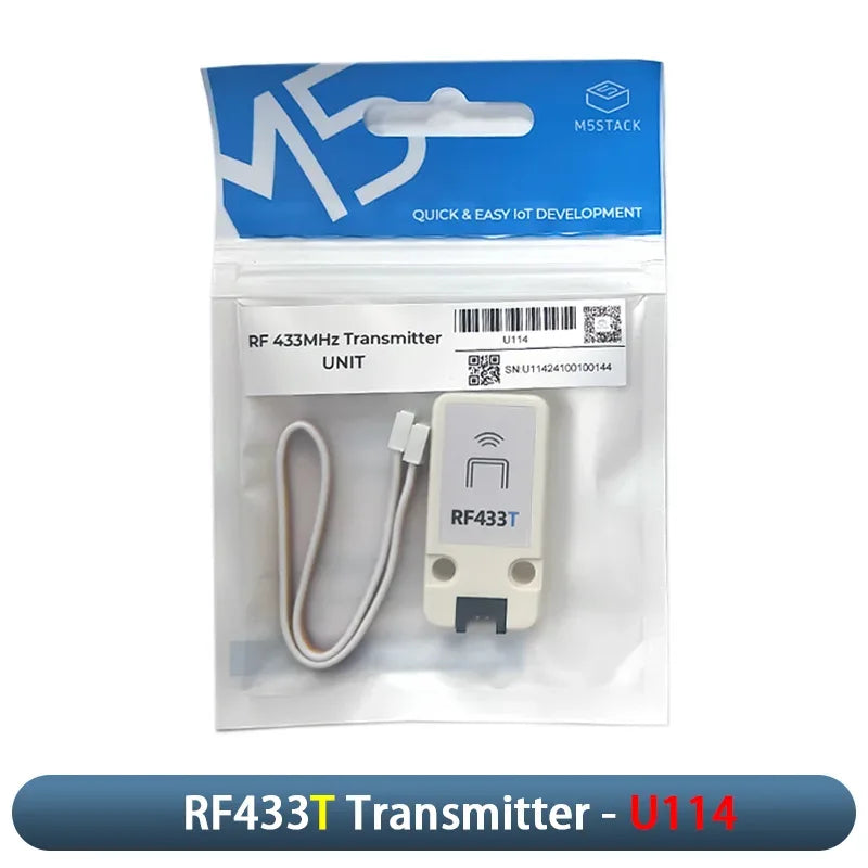 M5Stack RF433R/T Wireless RF Transmitter & Receiver Working Frequency 433.92MHz for IoT RF Remote Control Automation Application