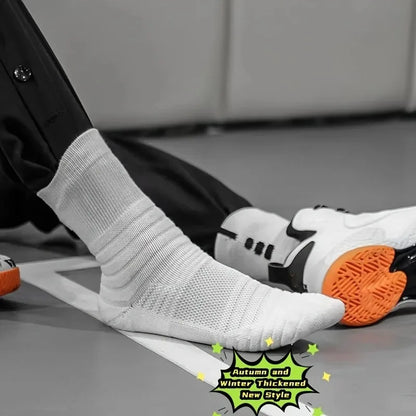 3 Pairs Men's Comfort Fit Cushion Performance Athletic Crew Socks For Outdoor Sports