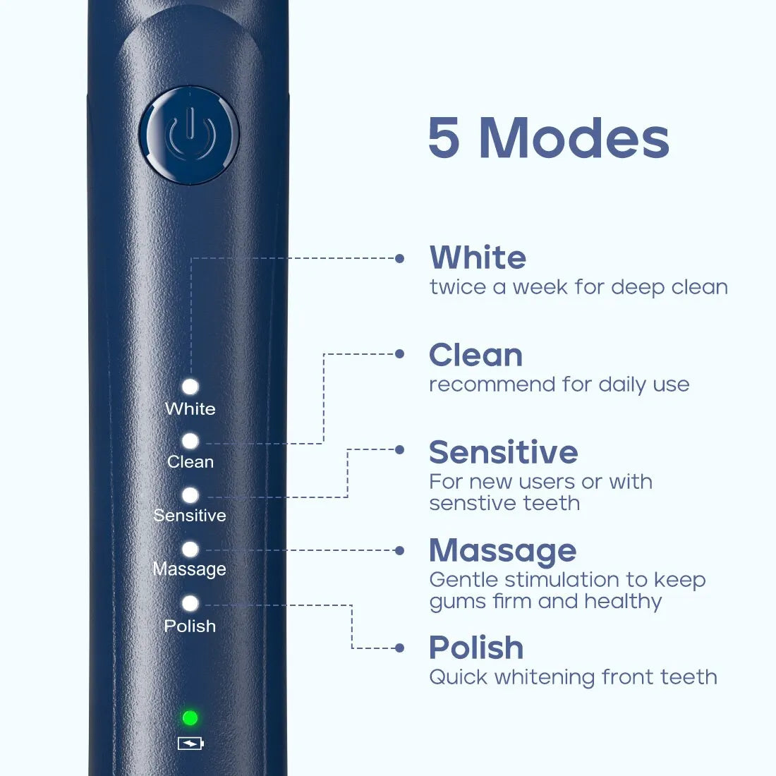 Seago Electric Toothbrush Two-engines Magnetic Core Oral Care Smart Adult Timer Brush Waterproof Brushes SG540